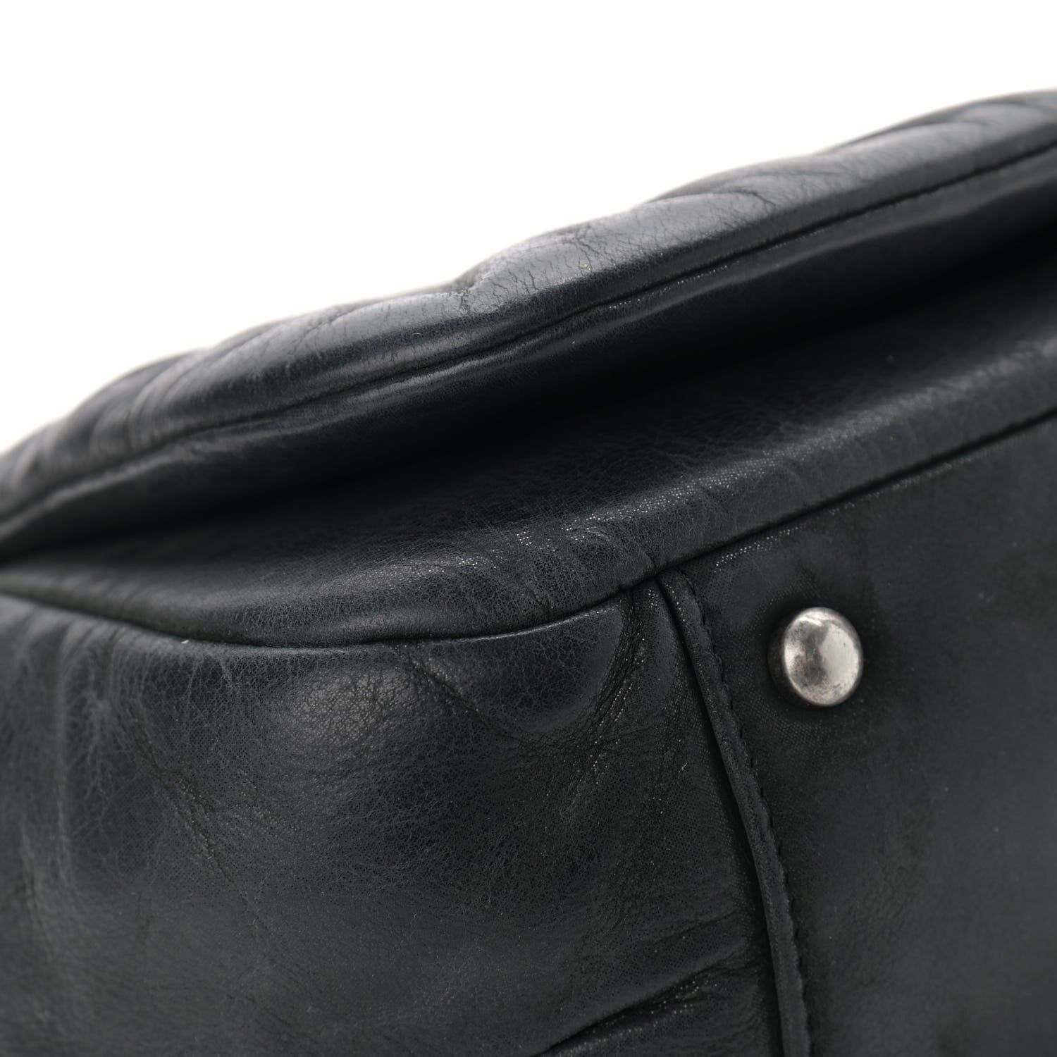 Chanel Iridescent Calfskin Glint Accordion Flap Black 8 of 17