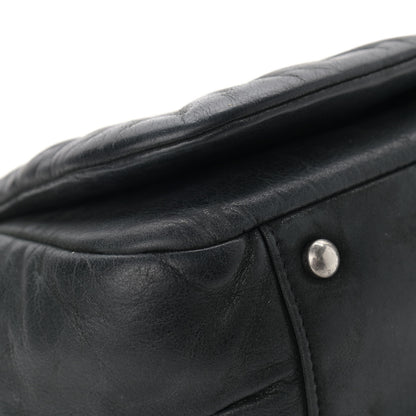 Chanel Iridescent Calfskin Glint Accordion Flap Black 8 of 17