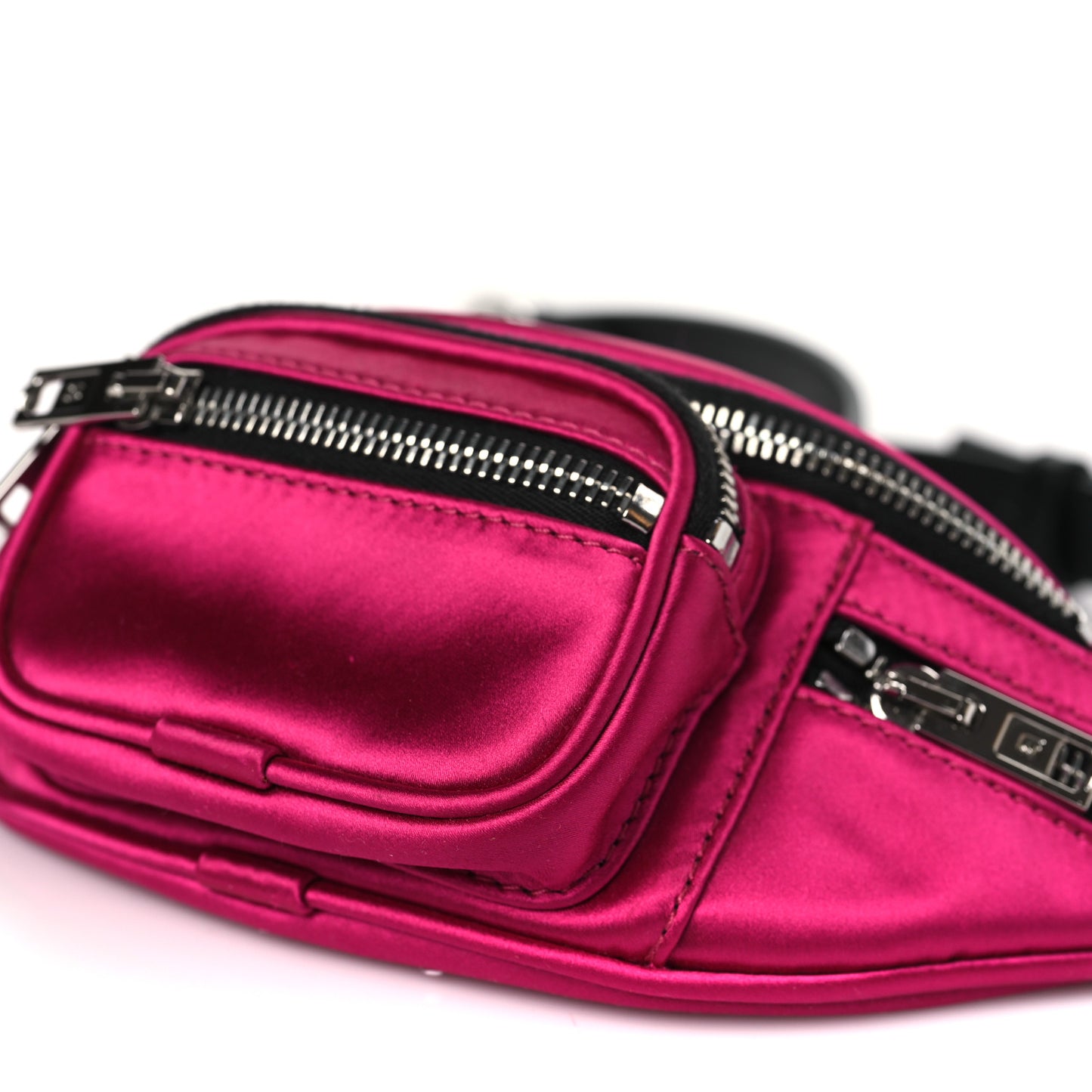 Satin Attica Mini Belt Bag Hot Pink