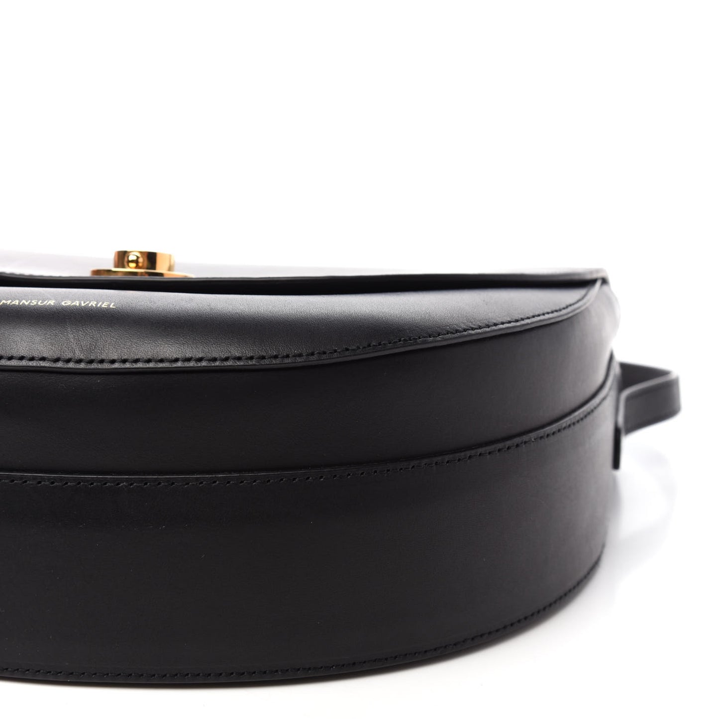 Calfskin Saddle Crossbody Bag Black