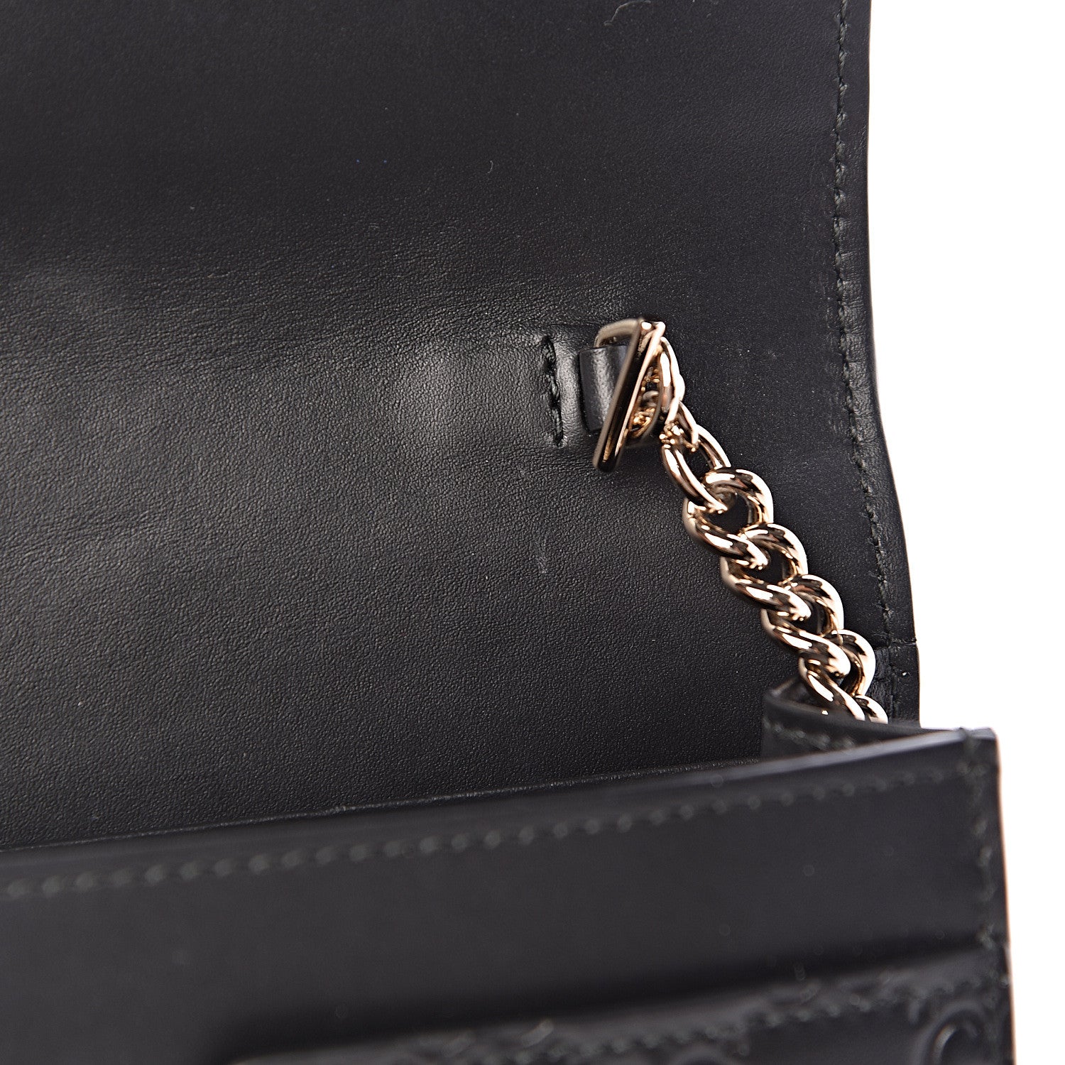 Gucci Guccissima Signature Bowy Chain Wallet Black 8 of 15