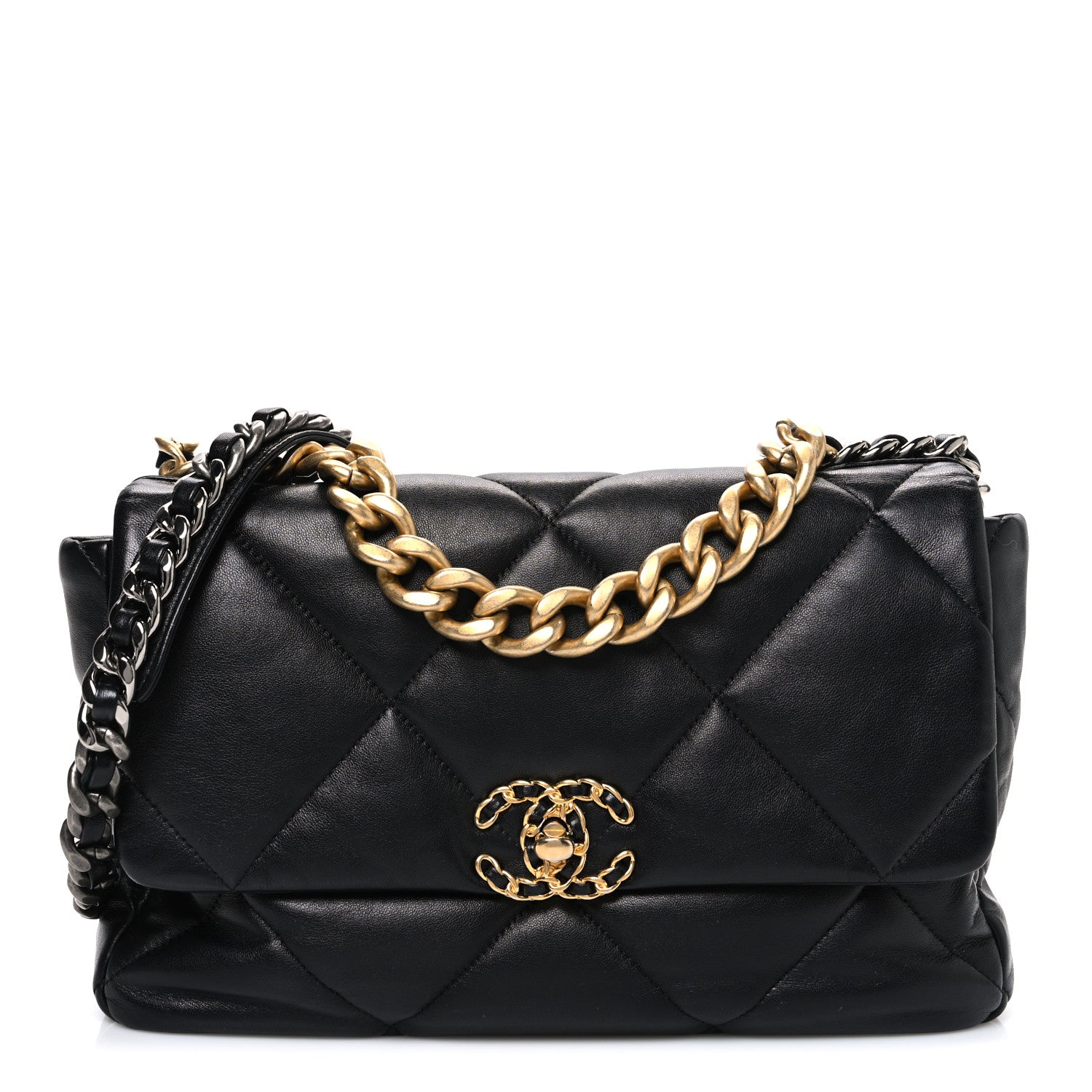 Chanel Lambskin Quilted Large Chanel 19 Flap Black 1 of 11