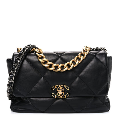 Chanel Lambskin Quilted Large Chanel 19 Flap Black 1 of 11