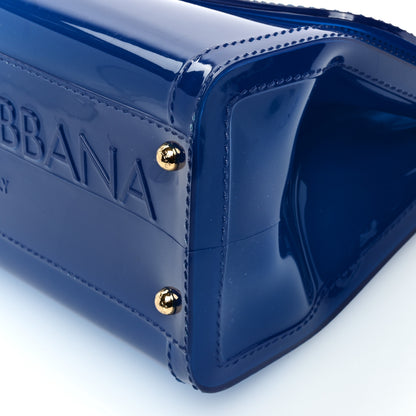 Dolce & Gabbana PVC Miss Sicily Satchel Blue 9 of 9