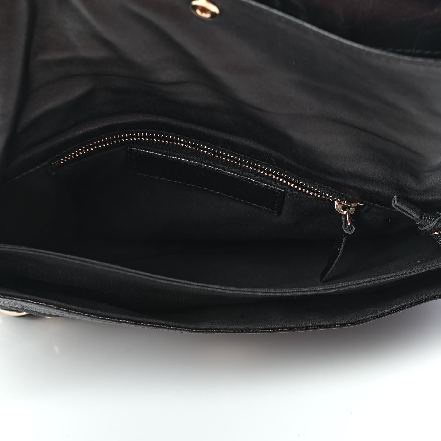 Balenciaga Chevre Gold Metallic Edge Hardware Envelope Clutch Black 5 of 10
