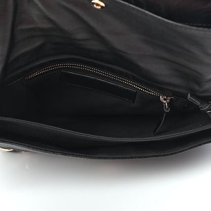 Balenciaga Chevre Gold Metallic Edge Hardware Envelope Clutch Black 5 of 10