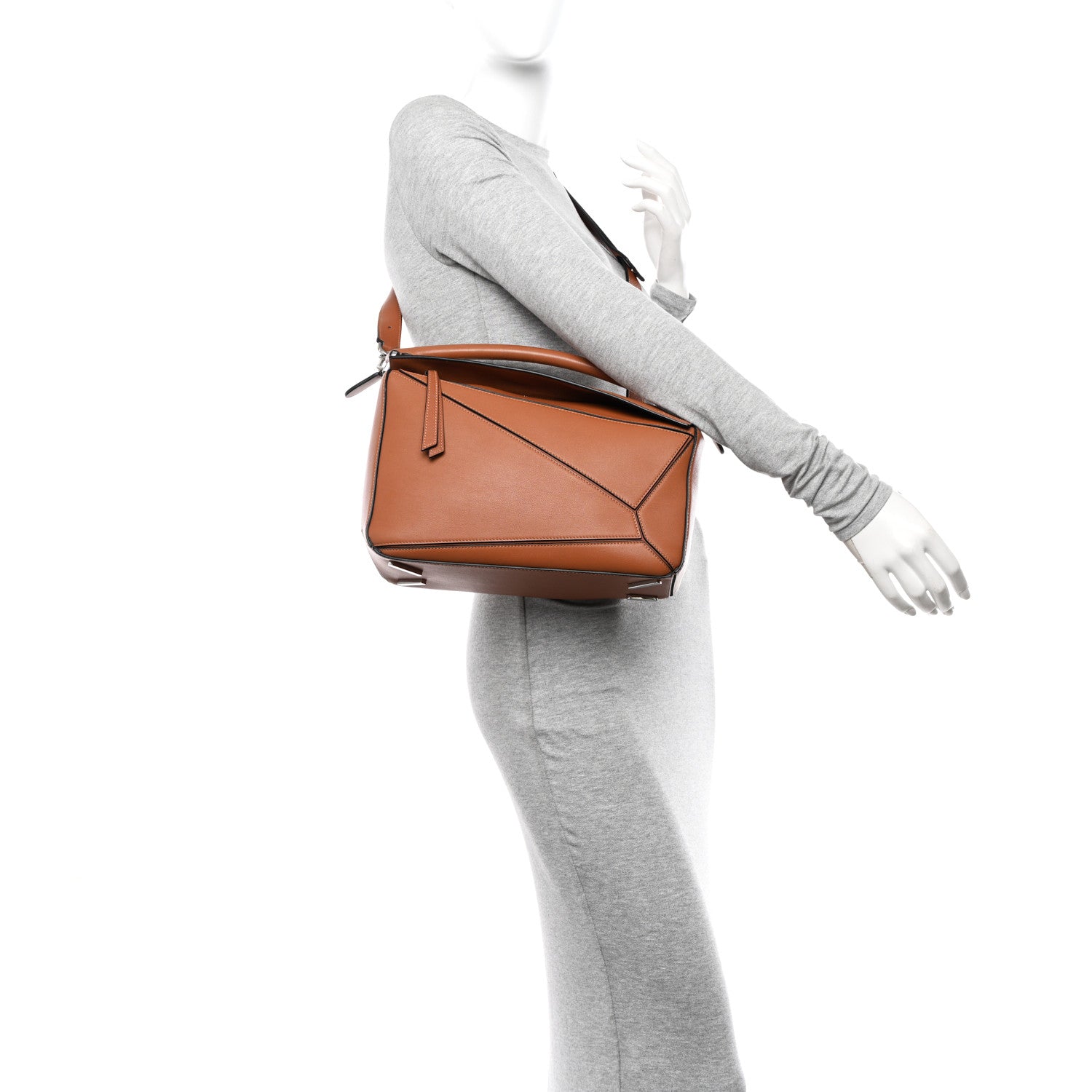 Loewe Calfskin Medium Puzzle Bag Tan 2 of 10