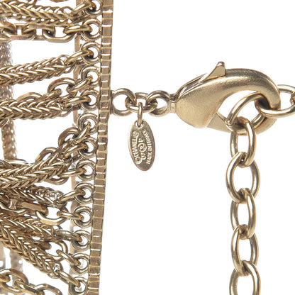 Chanel Multi Strand Chain Short Necklace Gold 5 of 5