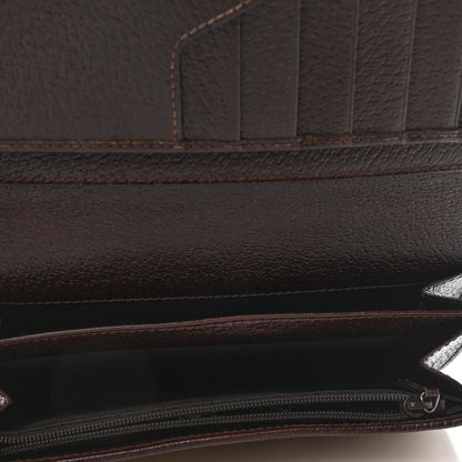 Gucci Monogram Metal Bar Continental Flap Wallet Brown 5 of 9