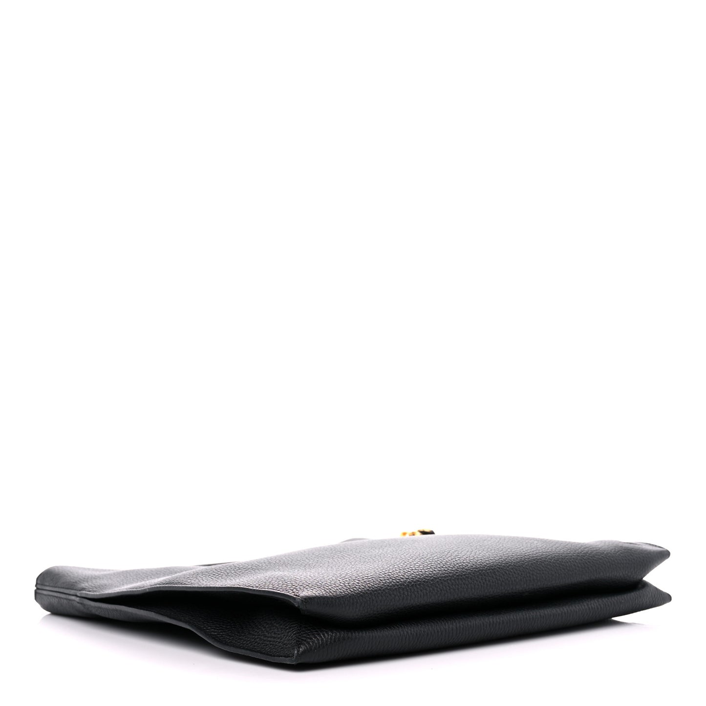 Pebbled Calfskin Large Alix Padlock Zip Hobo Bag Black