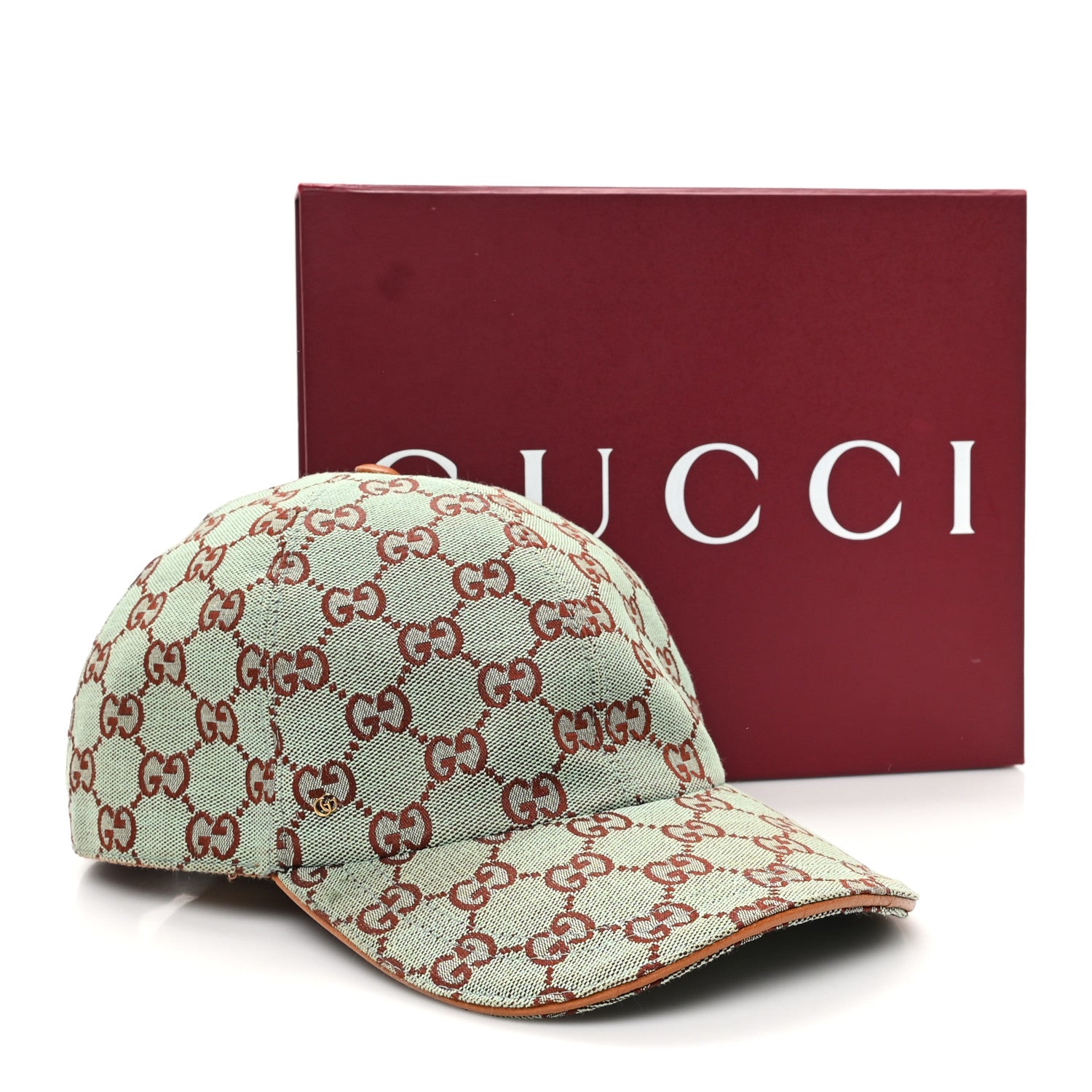 Gucci Monogram New GG Baseball Hat L Azure Harness Brown 11 of 11