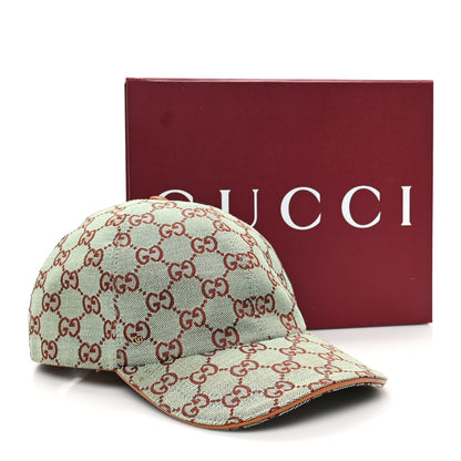 Gucci Monogram New GG Baseball Hat L Azure Harness Brown 11 of 11