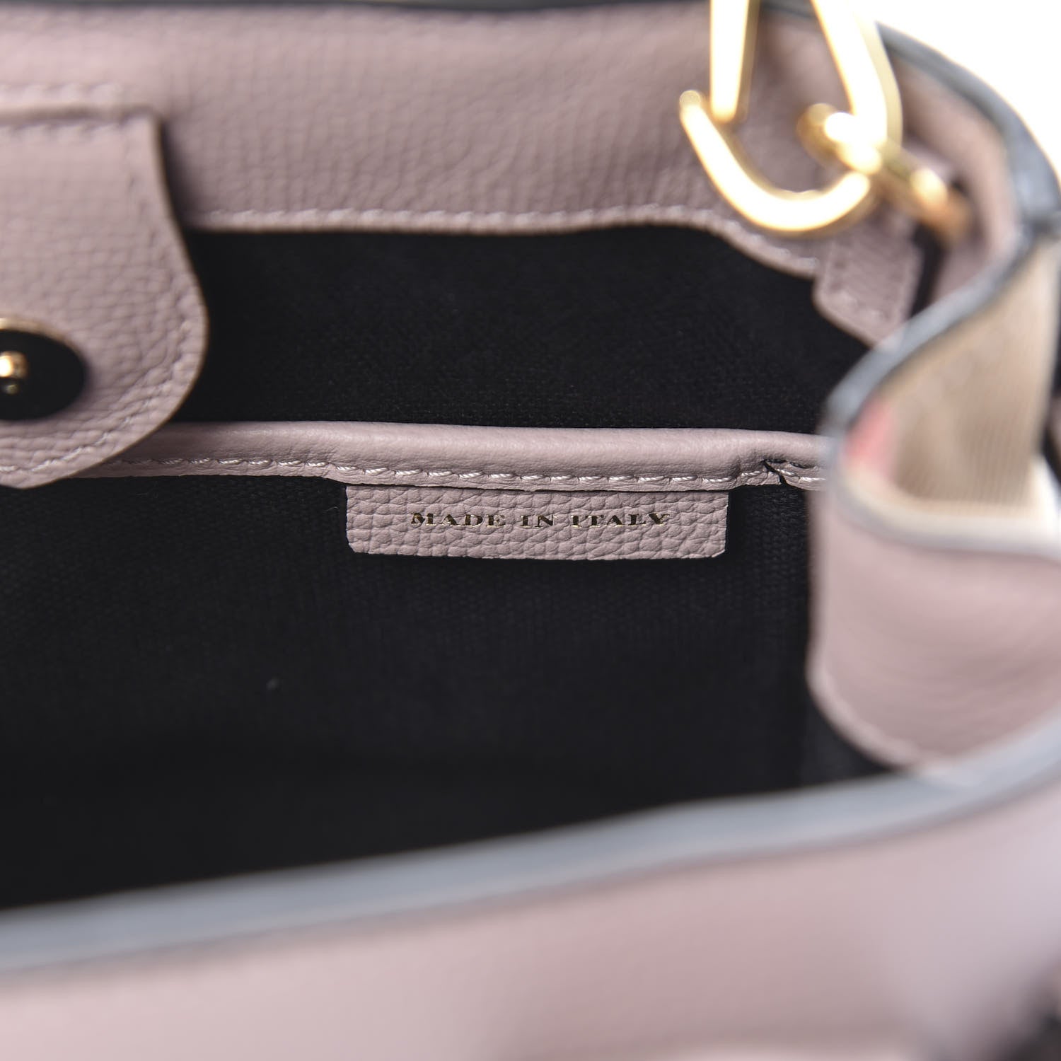 Burberry Grainy Calfskin House Check Baby Banner Tote Pale Orchid 7 of 11