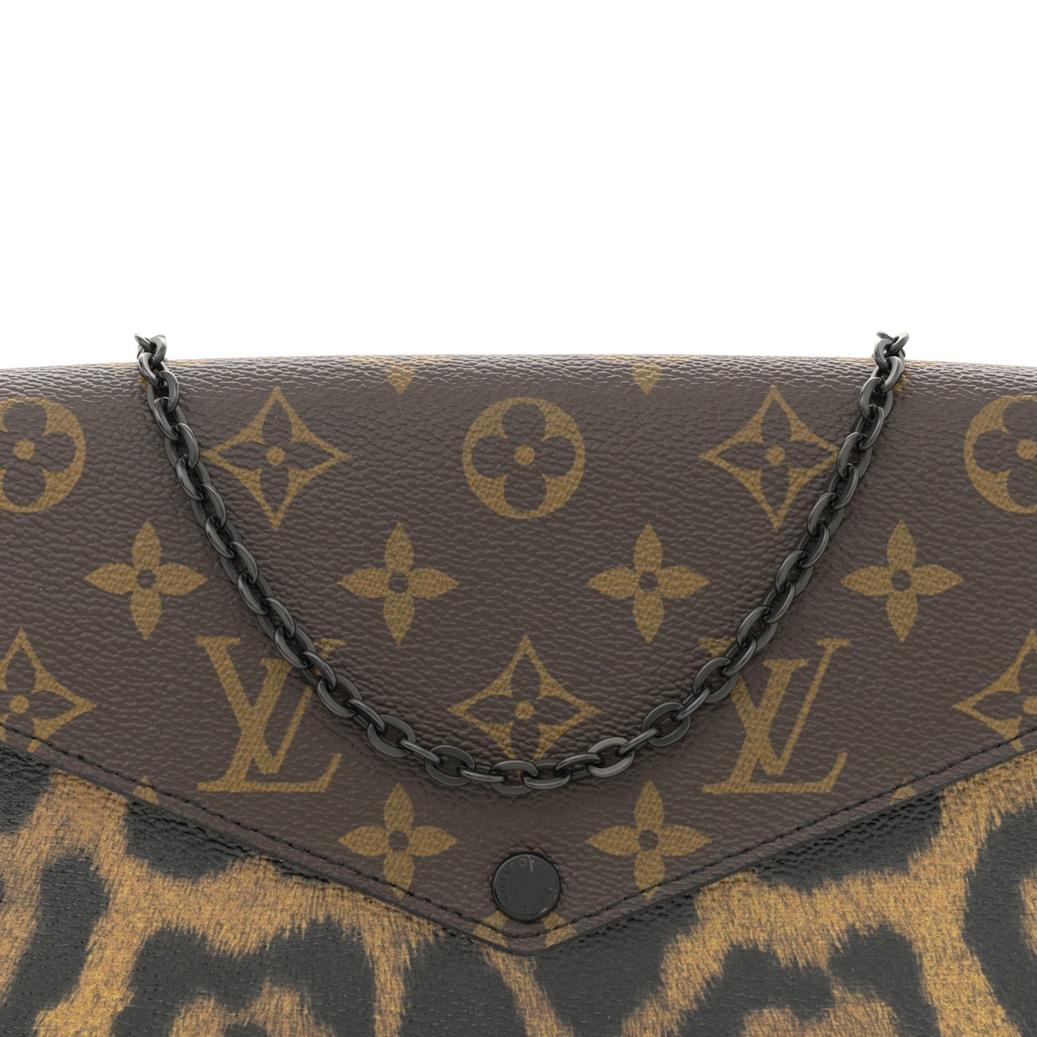 Louis Vuitton Monogram Animal Print Pochette Felicie Chain Wallet 8 of 13