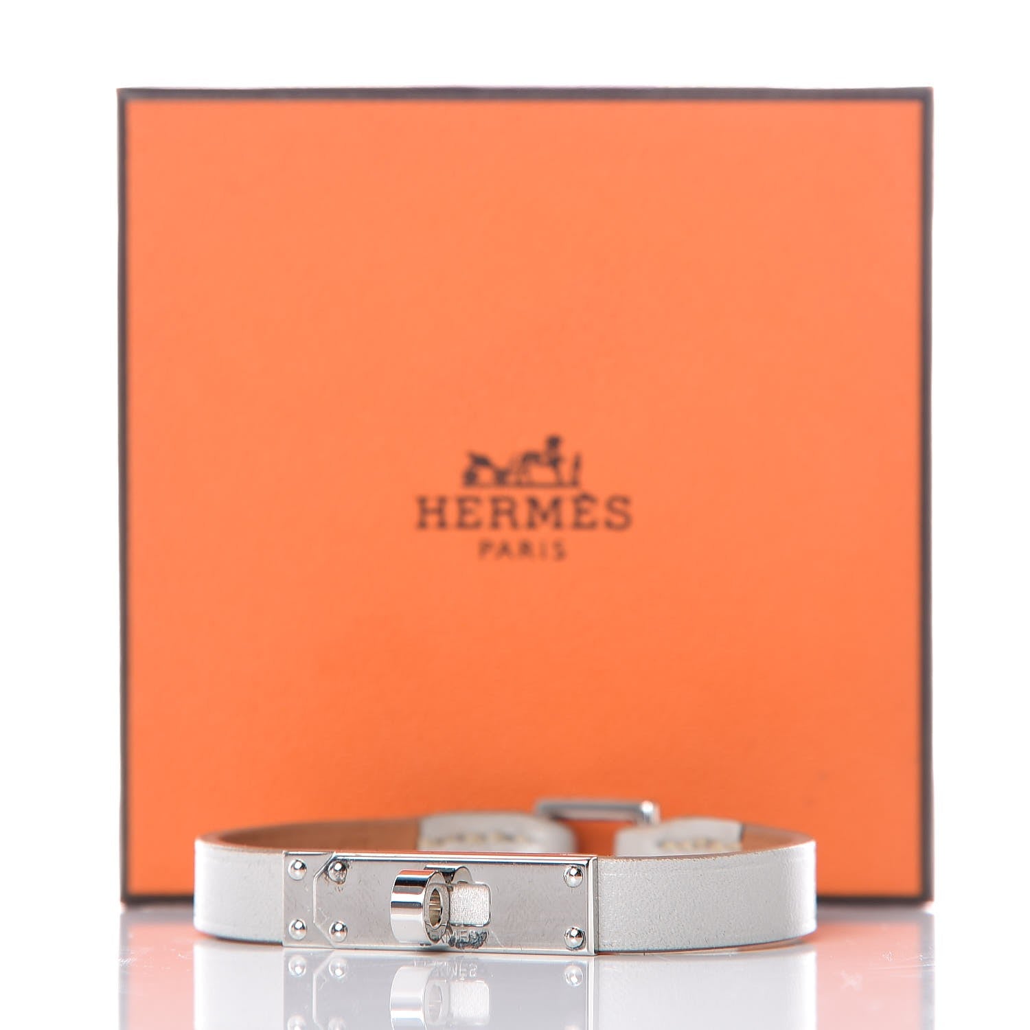 Hermes Tadelakt Micro Kelly Bracelet XS Gris Perle 6 of 6