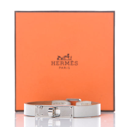 Hermes Tadelakt Micro Kelly Bracelet XS Gris Perle 6 of 6