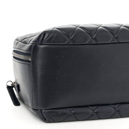 Chanel Lambskin Quilted Medium Trendy CC Bowling Bag Navy 10 of 11