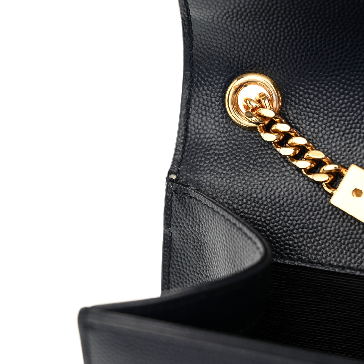 Saint Laurent Grain De Poudre Medium Classic Monogram Kate Satchel Deep Marine 13 of 13