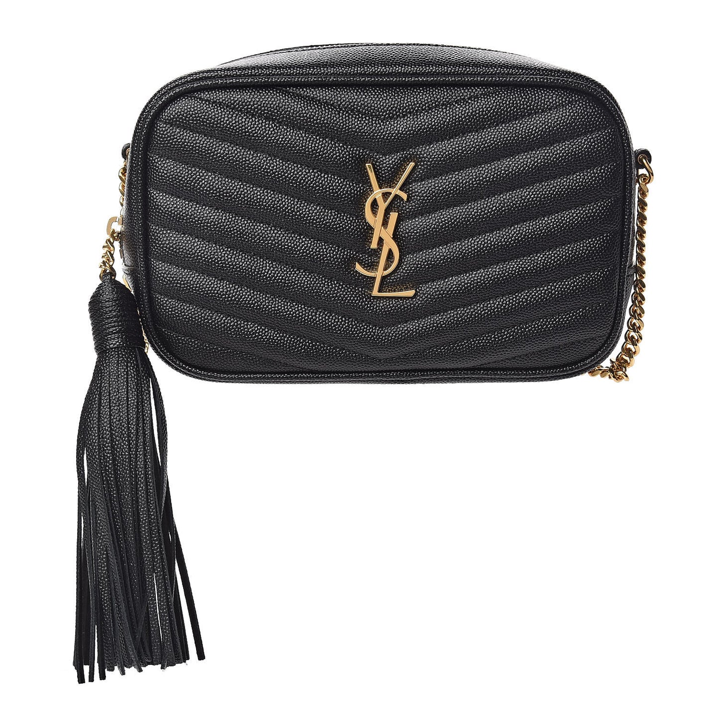 Grain De Poudre Matelasse Monogram Mini Lou Camera Bag Black