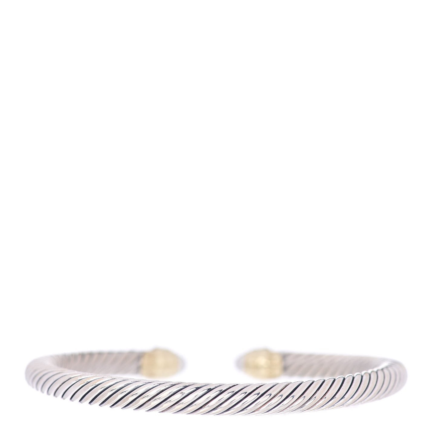 Sterling Silver 14K Yellow Gold Pearl 5mm Cable Classics Petite Color Bracelet