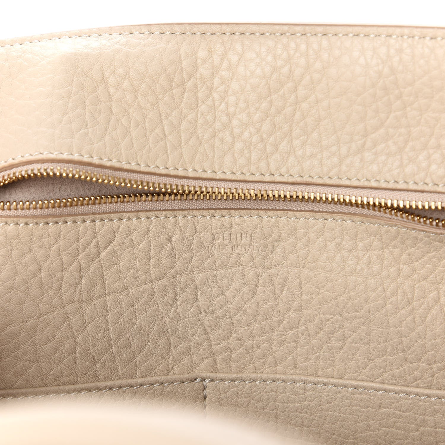 Celine Crisped Calfskin Mini Tie Knot Tote Chalk 6 of 9