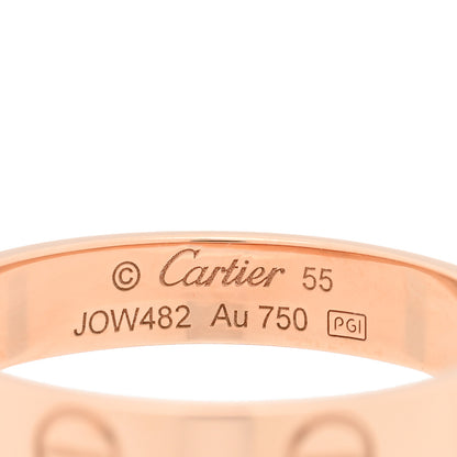 Cartier 18K Pink Gold 3.5mm LOVE Wedding Band Ring 55 7.25 4 of 5