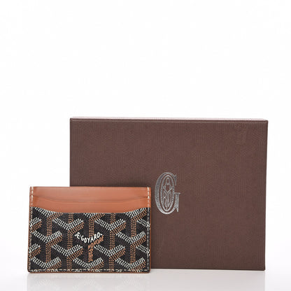 Goyard Goyardine Saint Sulpice Card Holder Black Gold 9 of 9