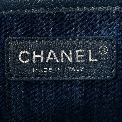 Chanel Denim Quilted Jungle Stroll Hobo Blue 6 of 10