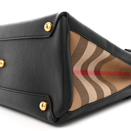 Burberry Derby Calfskin Medium Banner Tote Black 9 of 9
