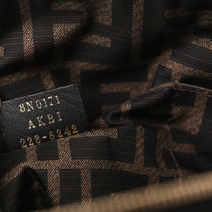 Fendi Fabric Jacquard FF 1974 Medium Trapezoid Beauty Pouch Tobacco Moro Black 9 of 11