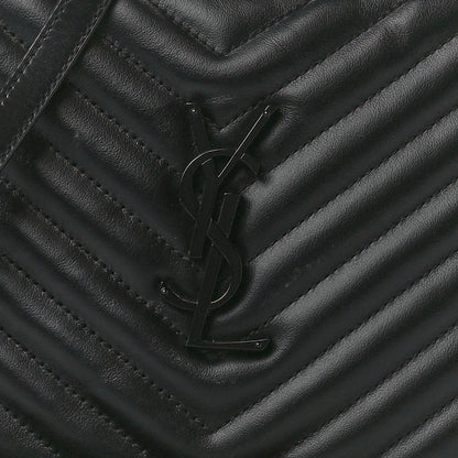 Saint Laurent Calfskin Matelasse Monogram Monochrome Lou Camera Bag Black 8 of 10
