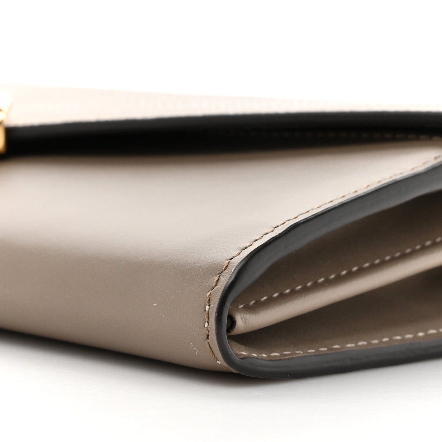Fendi Vitello King Cruise FF Diamonds Continental Envelope Wallet On Chain Truffle Dove 9 of 10