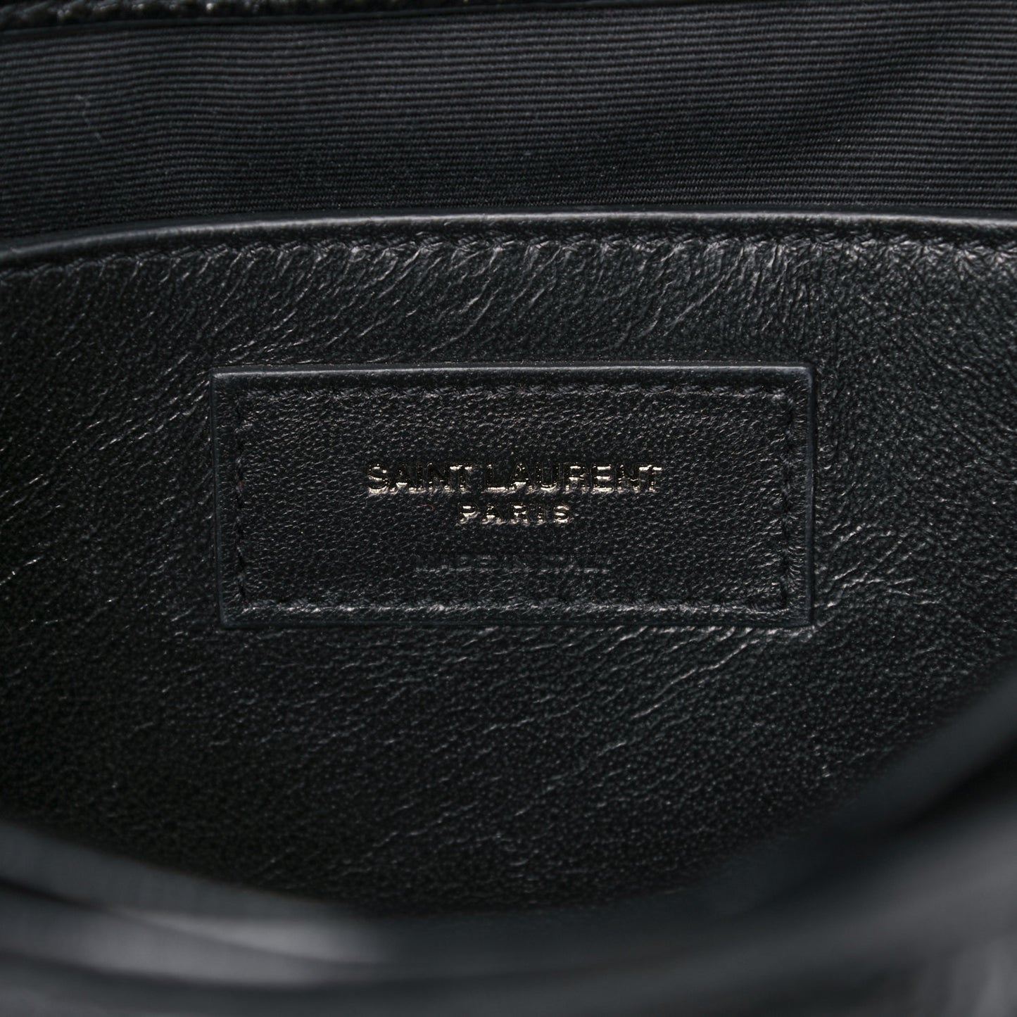 Crinkled Calfskin Matelasse Monogram Baby Niki Chain Satchel Black