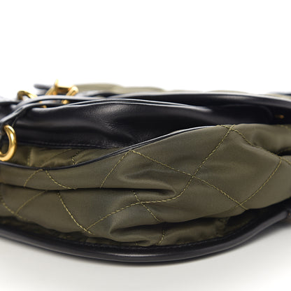 Prada Nylon Calf Quilted Corsaire Bag Militare Black 7 of 8