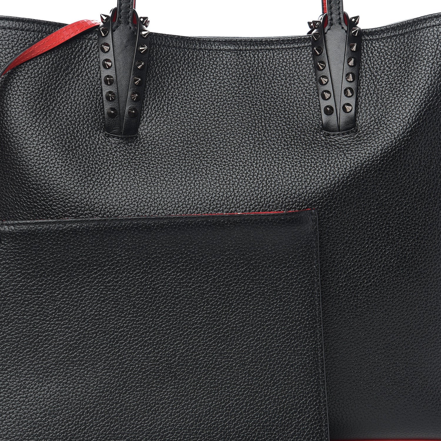 Christian Louboutin Calfskin Spikes East West Cabata Tote Black 6 of 8