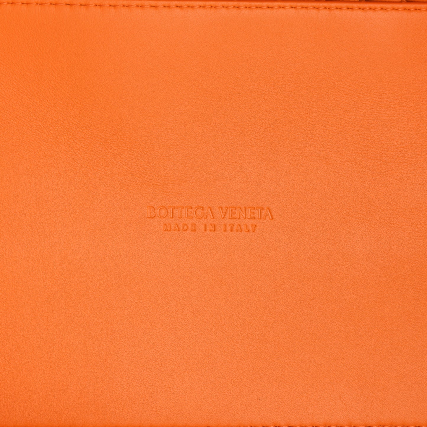 Lambskin Intreccio Medium Cabat Tangerine