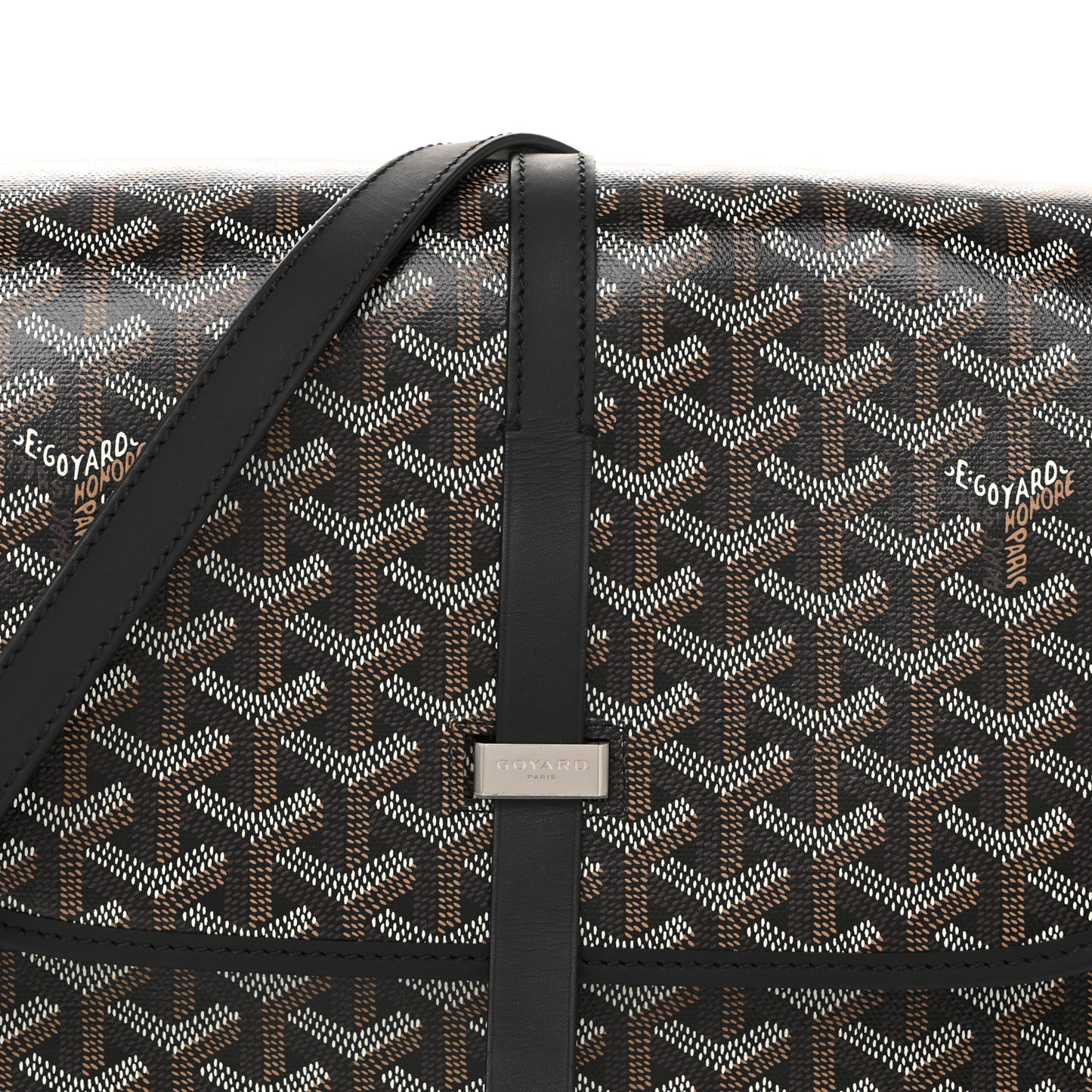 Goyardine Belvedere II MM Messenger Bag Black