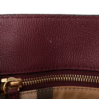 Burberry Soft Grain Medium Buckle Tote Dark Plum 13 of 25