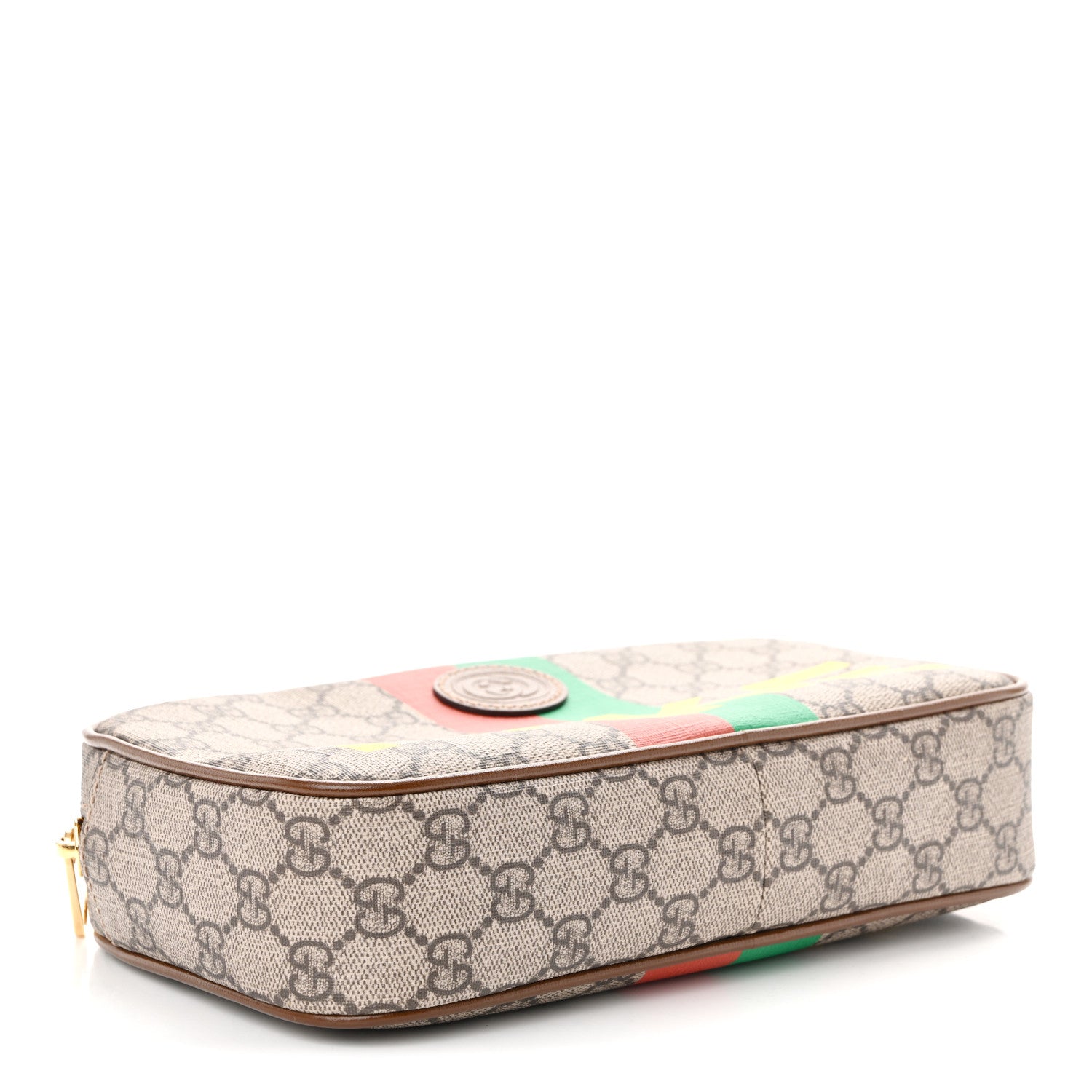 Gucci GG Supreme Monogram Azalea Calfskin Fake/Not Small Retro Interlocking G Belt Bag 90 36 Beige Ebony Brown Sugar 4 of 11