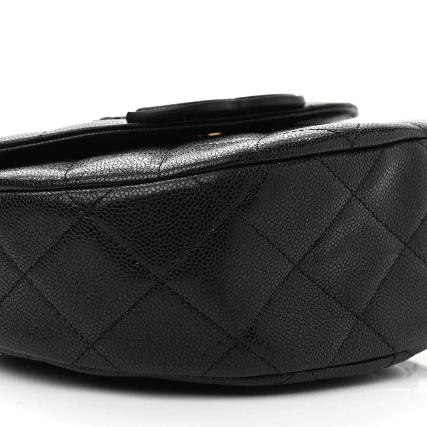 Caviar Quilted Small Messenger Flap Black