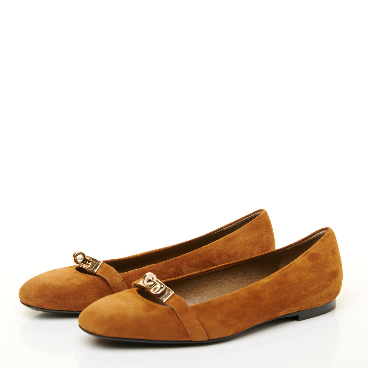 Suede Goatskin Bilbao Ballerina Flats 37.5 Marron Iroko
