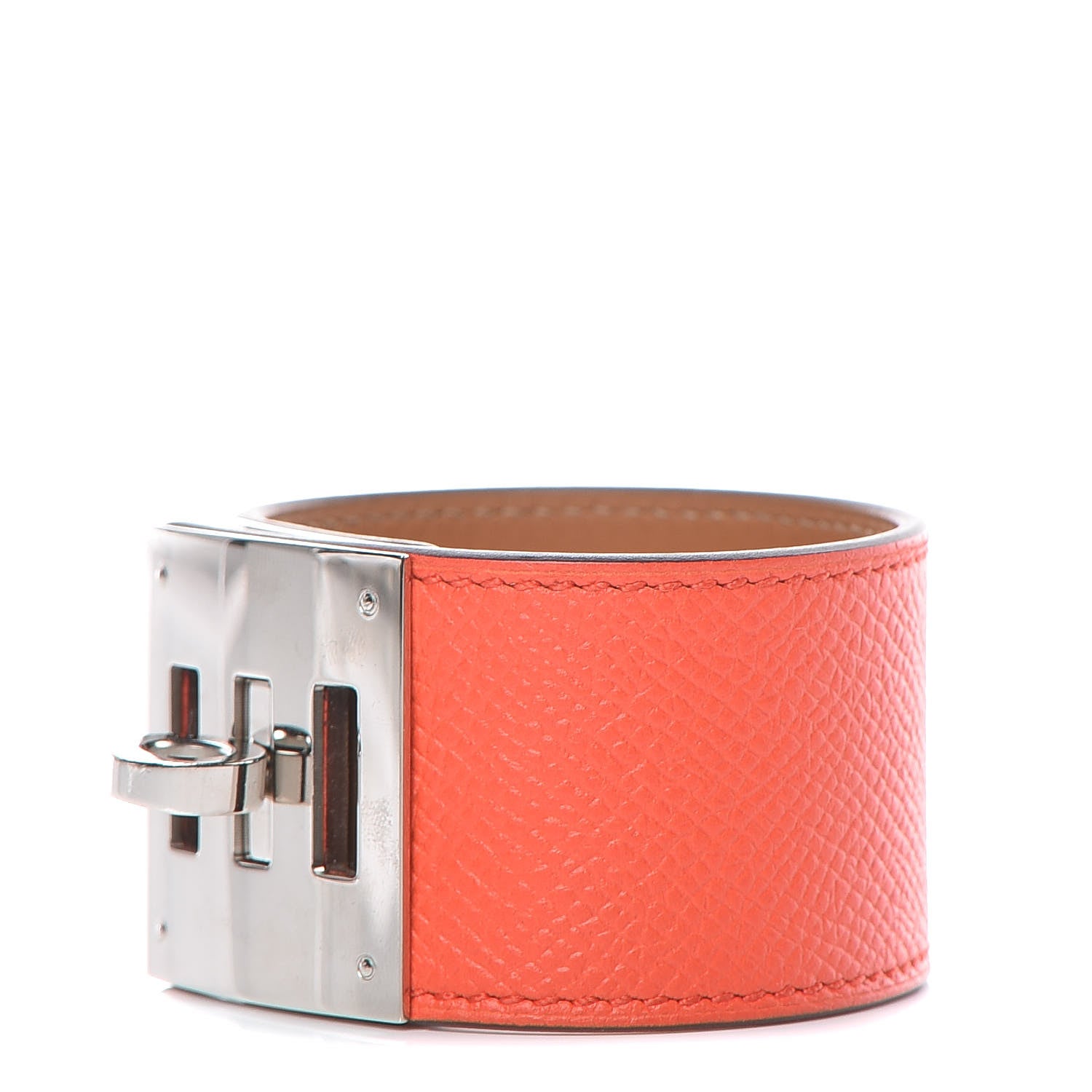 Hermes Epsom Kelly Dog Bracelet Orange Poppy 1 of 6