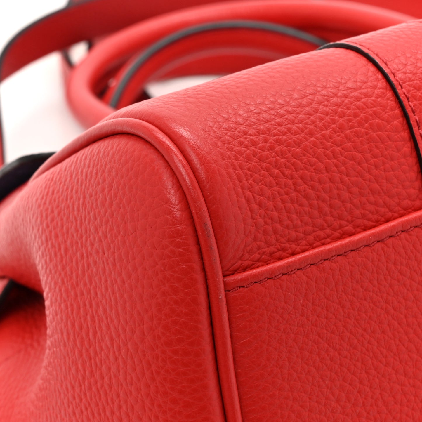 Classic Grain Small Bayswater Satchel Scarlet Red