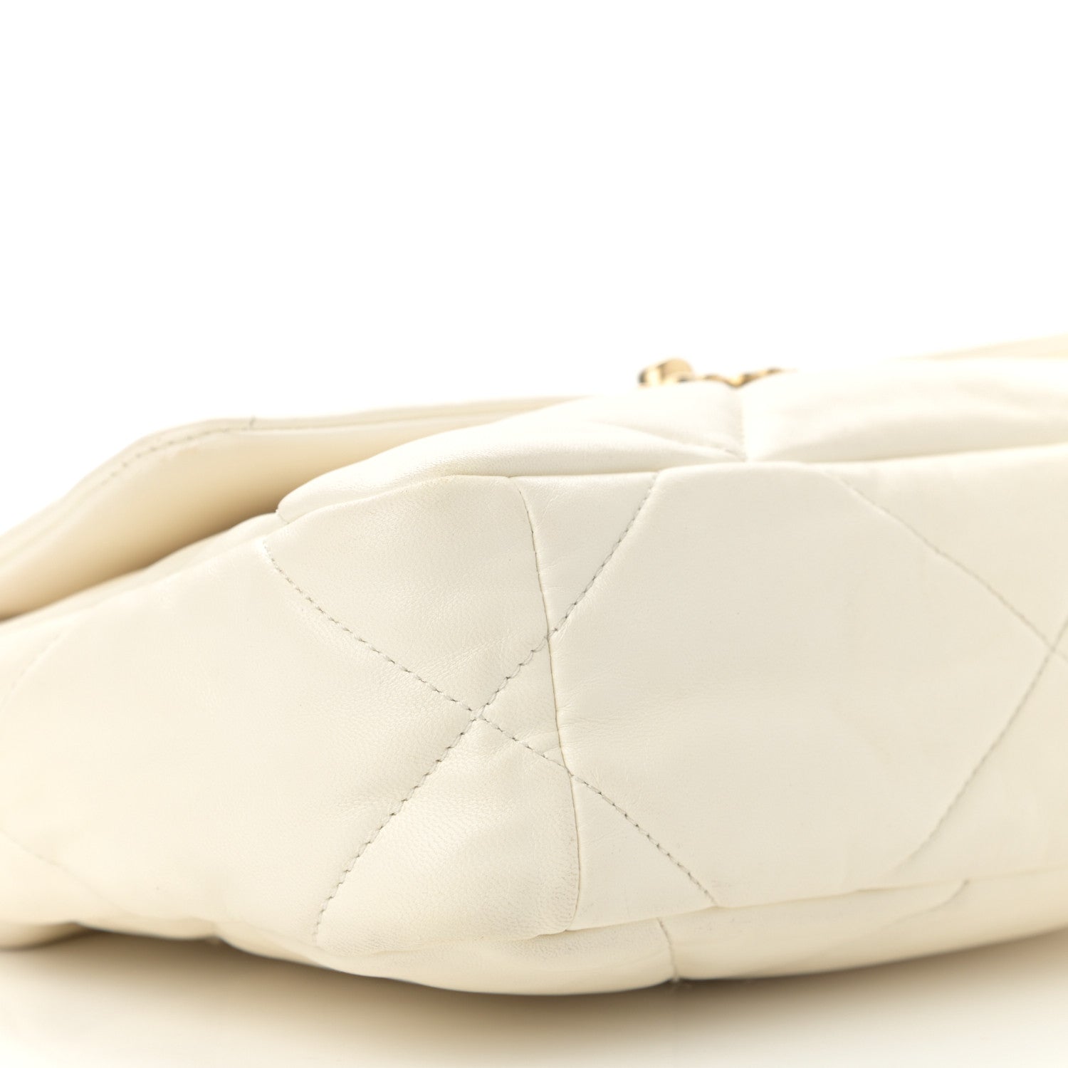 Chanel Lambskin Quilted Medium Chanel 19 Flap White 9 of 12