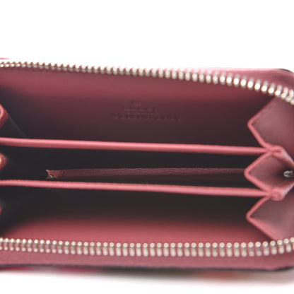 Gucci GG Supreme Monogram Blooms Zip Around Card Case Wallet Beige Multicolor Dry Rose 5 of 7