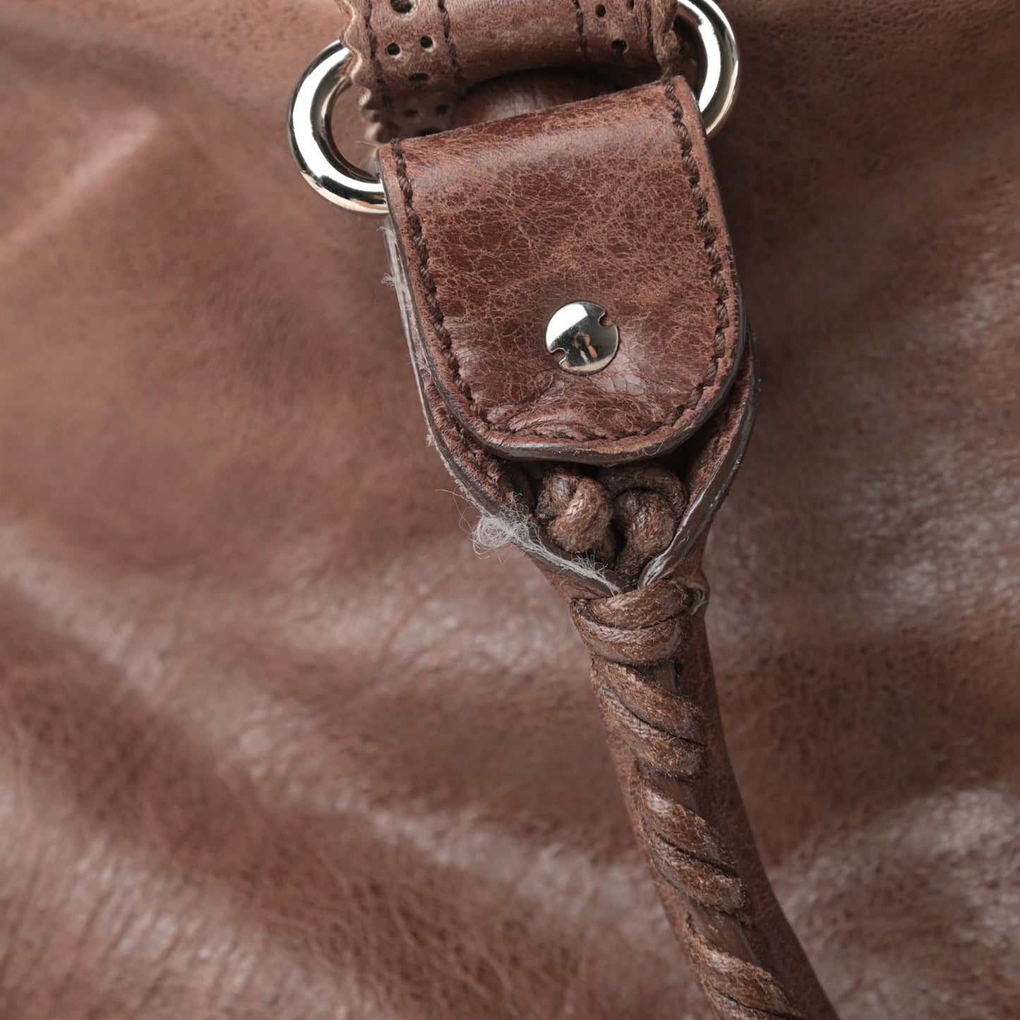 Agneau Giant Brogues Hardware Office Tote Chocolate Brown
