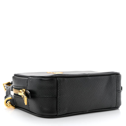 Prada Saffiano Mini Camera Crossbody Bag Black 4 of 14