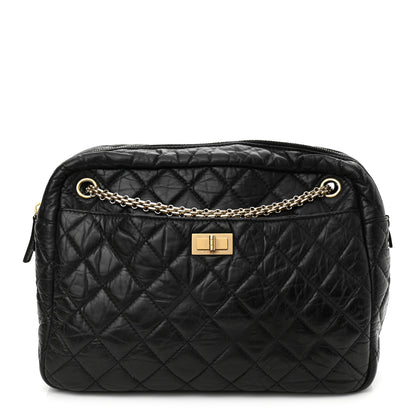 Chanel Aged Calfskin Quilted Large Reissue Camera Case Black 1 of 10