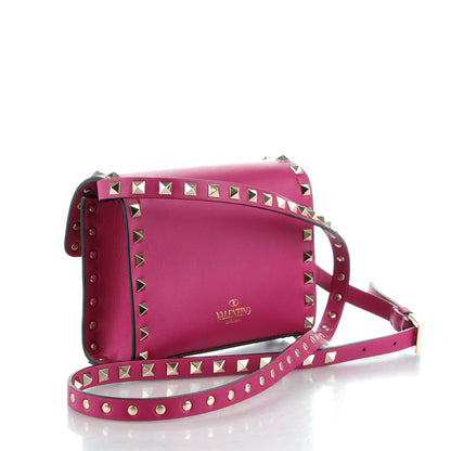 Valentino Garavani Vitello Mini Rockstud Flip Lock Crossbody Bag Deep Cyclamin 3 of 6