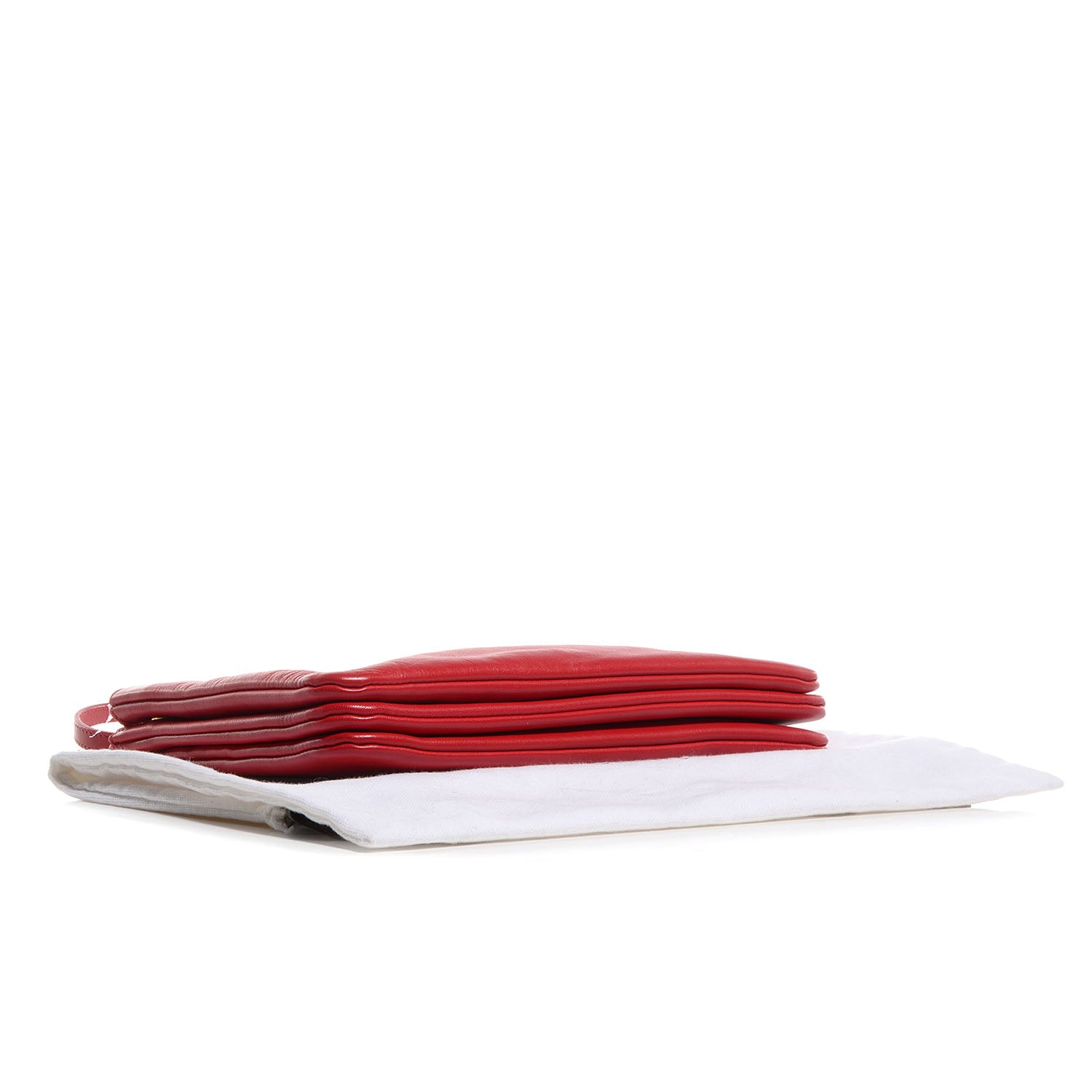 Celine Lambskin Large Trio Crossbody Bag Vermillion 4 of 7